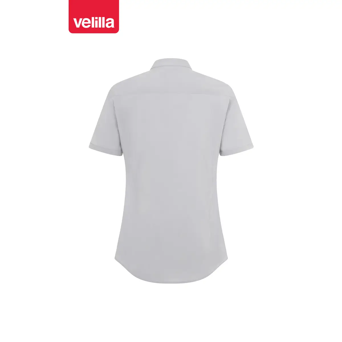 Camisa cuello tirilla mujer Velilla 405014S 6 Camisa cuello tirilla mujer Velilla 405014S Gris hielo, vista trasera