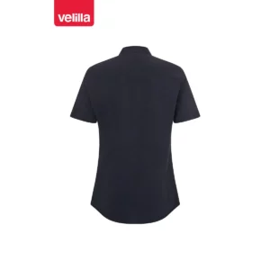 Camisa cuello tirilla mujer Velilla 405014S Azul navy, vista trasera