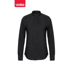 Camisa cuello tirilla mujer Velilla 405015S Negro, vista frontal