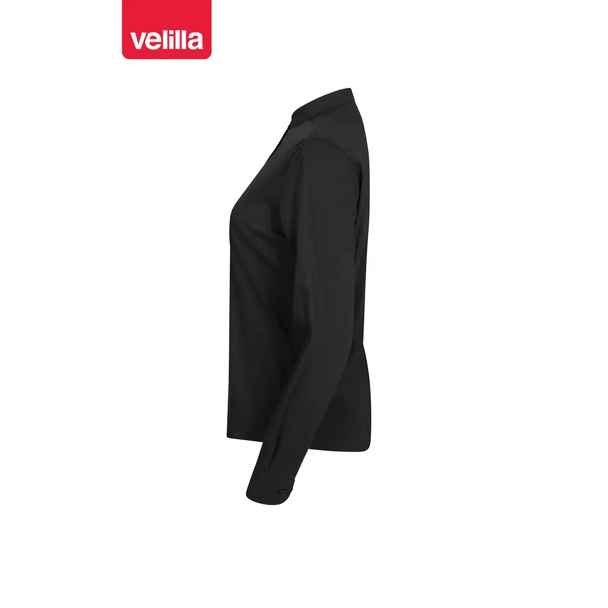 Camisa cuello tirilla mujer Velilla 405015S 9 Camisa cuello tirilla mujer Velilla 405015S Negro, vista lateral