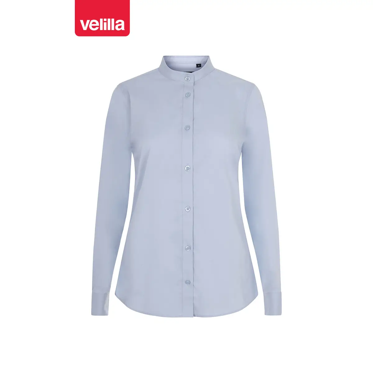 Camisa cuello tirilla mujer Velilla 405015S 14 Camisa cuello tirilla mujer Velilla 405015S Celeste, vista frontal