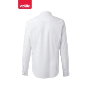 Camisa cuello tirilla mujer Velilla 405015S Blanco, vista trasera