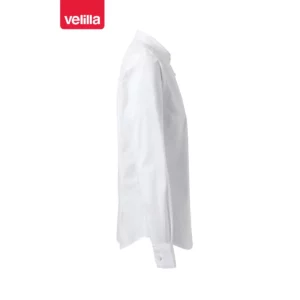 Camisa cuello tirilla mujer Velilla 405015S Blanco, vista lateral opuesto
