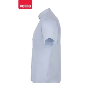 Camisa stretch manga corta hombre Velilla 405016S Celeste, vista lateral