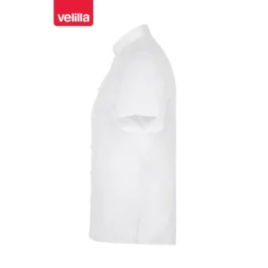 Camisa stretch manga corta hombre Velilla 405016S Blanco, vista lateral