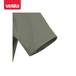 Camisa stretch manga corta hombre Velilla 405016S Verde oliva claro, detalle de manga corta