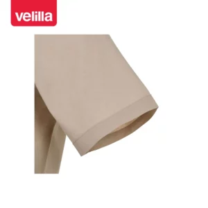 Camisa stretch manga corta hombre Velilla 405016S Beige claro, detalle de manga corta