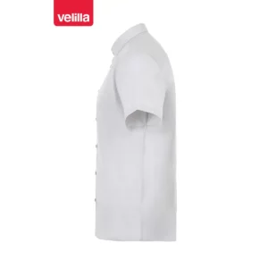 Camisa stretch manga corta hombre Velilla 405016S Gris hielo, vista lateral