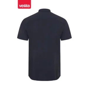 Camisa stretch manga corta hombre Velilla 405016S Azul navy, vista trasera