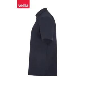 Camisa stretch manga corta hombre Velilla 405016S Azul navy, vista lateral