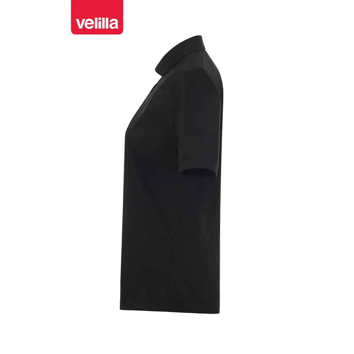 Camisa stretch manga corta mujer Velilla 405018S 8 Camisa stretch manga corta mujer Velilla 405018S Negro, vista lateral