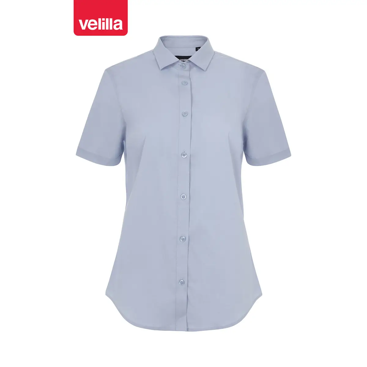 Camisa stretch manga corta mujer Velilla 405018S 13 Camisa stretch manga corta mujer Velilla 405018S Celeste, vista frontal