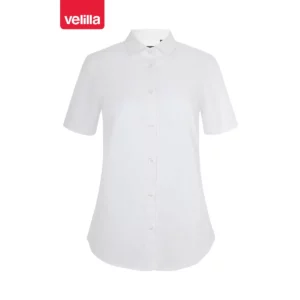 Camisa stretch manga corta mujer Velilla 405018S Blanco, vista frontal