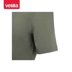 Camisa stretch manga corta mujer Velilla 405018S Verde oliva claro, detalle de manga corta