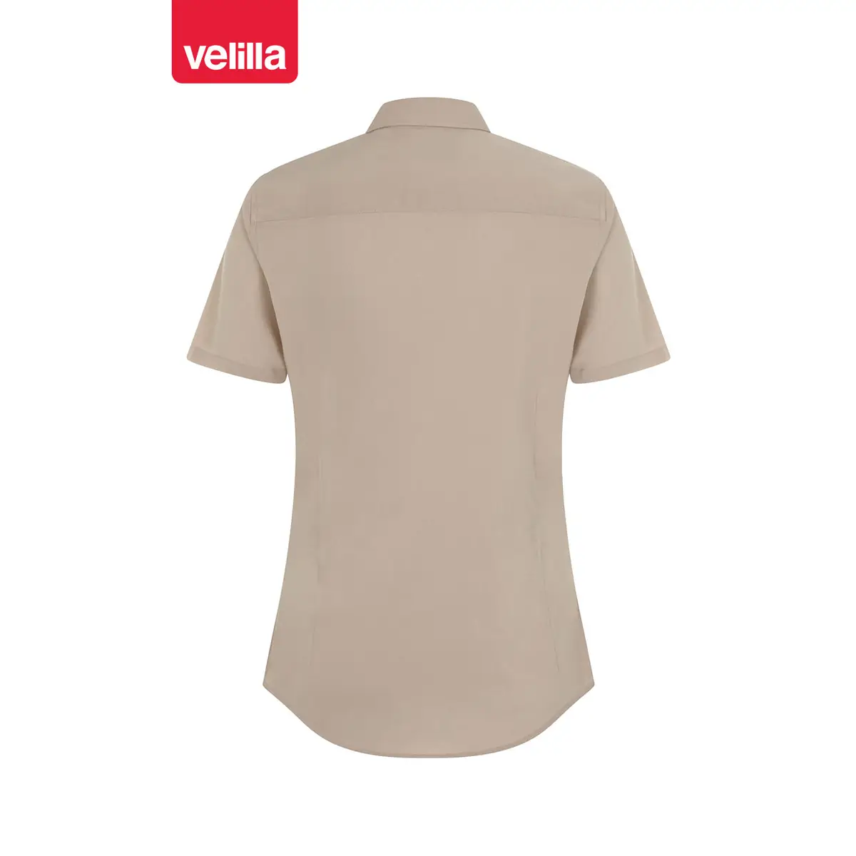 Camisa stretch manga corta mujer Velilla 405018S 21 Camisa stretch manga corta mujer Velilla 405018S Beige claro, vista trasera