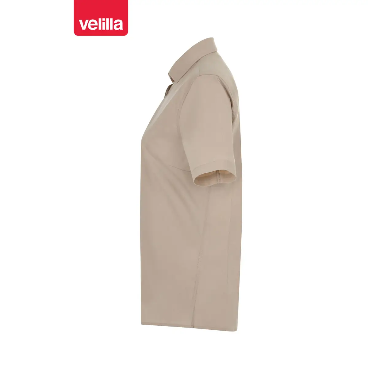 Camisa stretch manga corta mujer Velilla 405018S 20 Camisa stretch manga corta mujer Velilla 405018S Beige claro, vista lateral