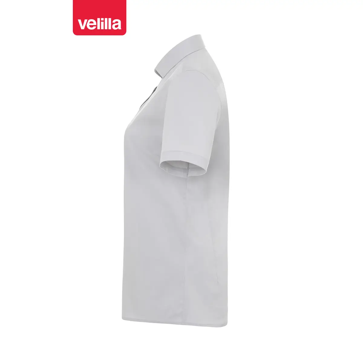 Camisa stretch manga corta mujer Velilla 405018S 5 Camisa stretch manga corta mujer Velilla 405018S Gris hielo, vista lateral