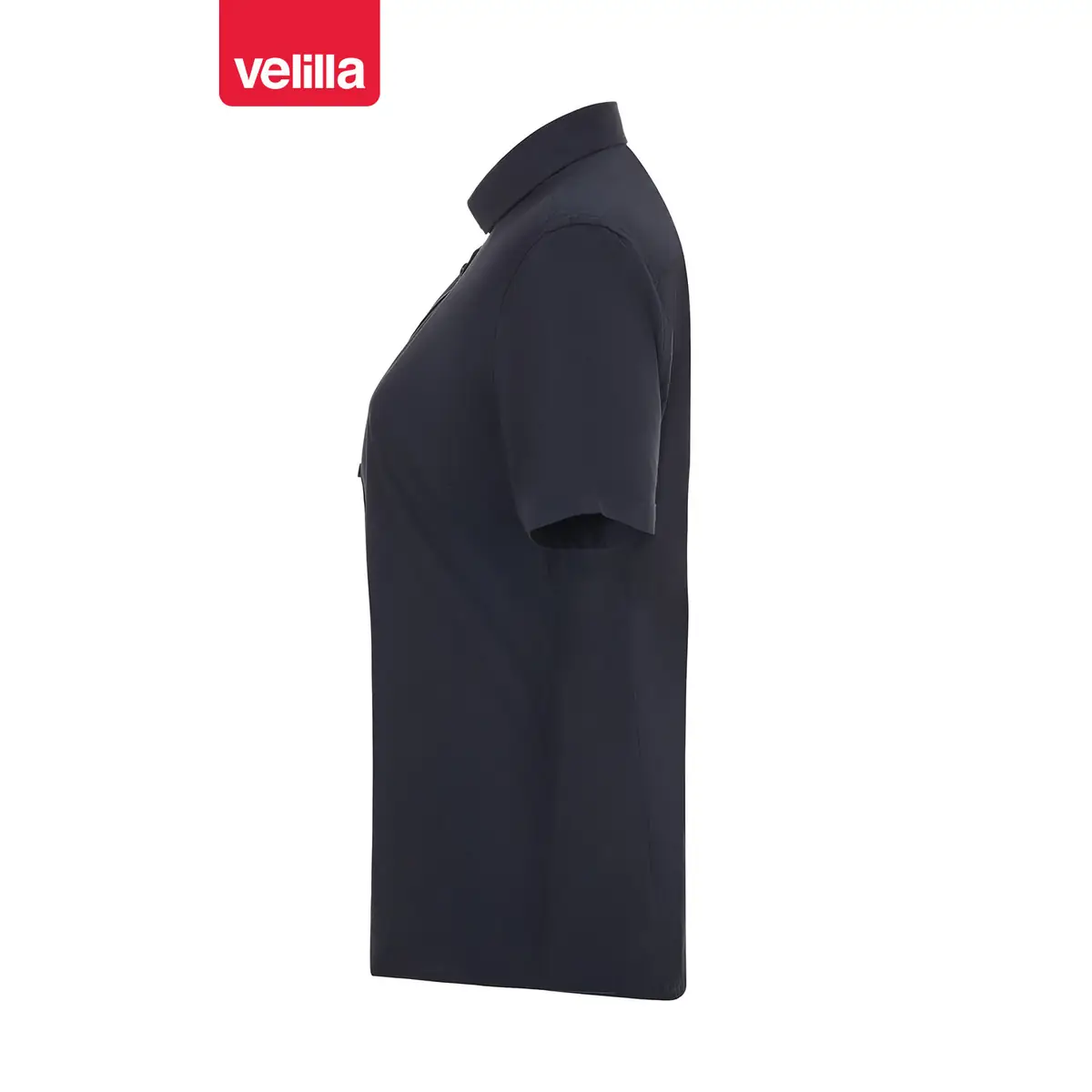 Camisa stretch manga corta mujer Velilla 405018S 11 Camisa stretch manga corta mujer Velilla 405018S Azul navy, vista lateral
