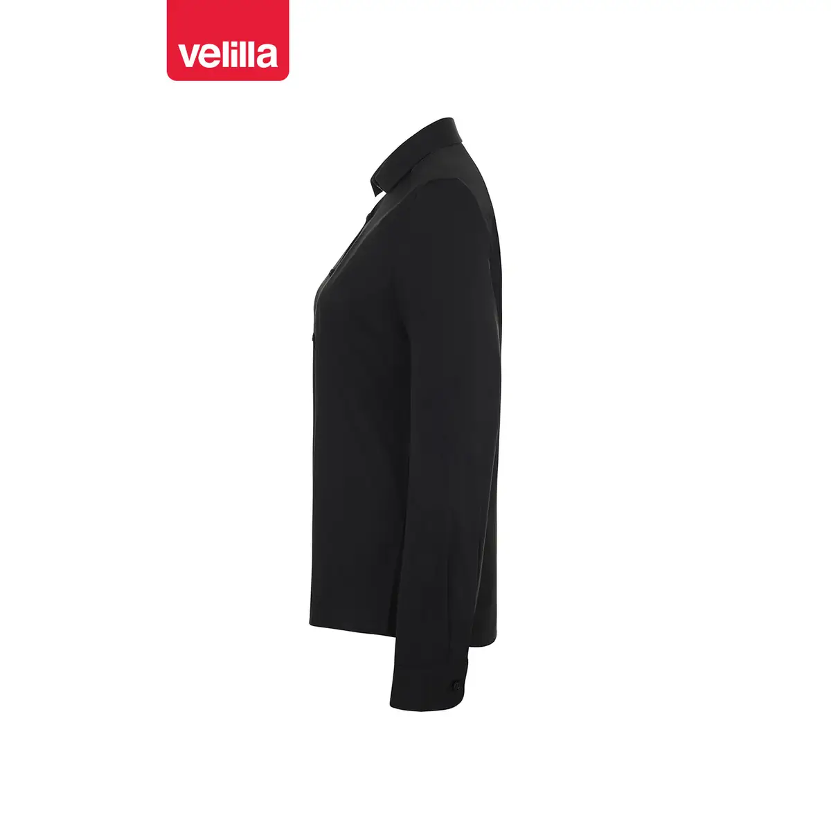 Camisa stretch manga larga mujer Velilla 405019S 18 Camisa stretch manga larga mujer Velilla 405019S Negro, vista lateral