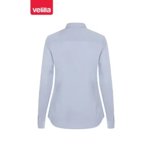 Camisa stretch manga larga mujer Velilla 405019S Celeste, vista trasera