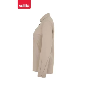 Camisa stretch manga larga mujer Velilla 405019S Beige claro, vista lateral