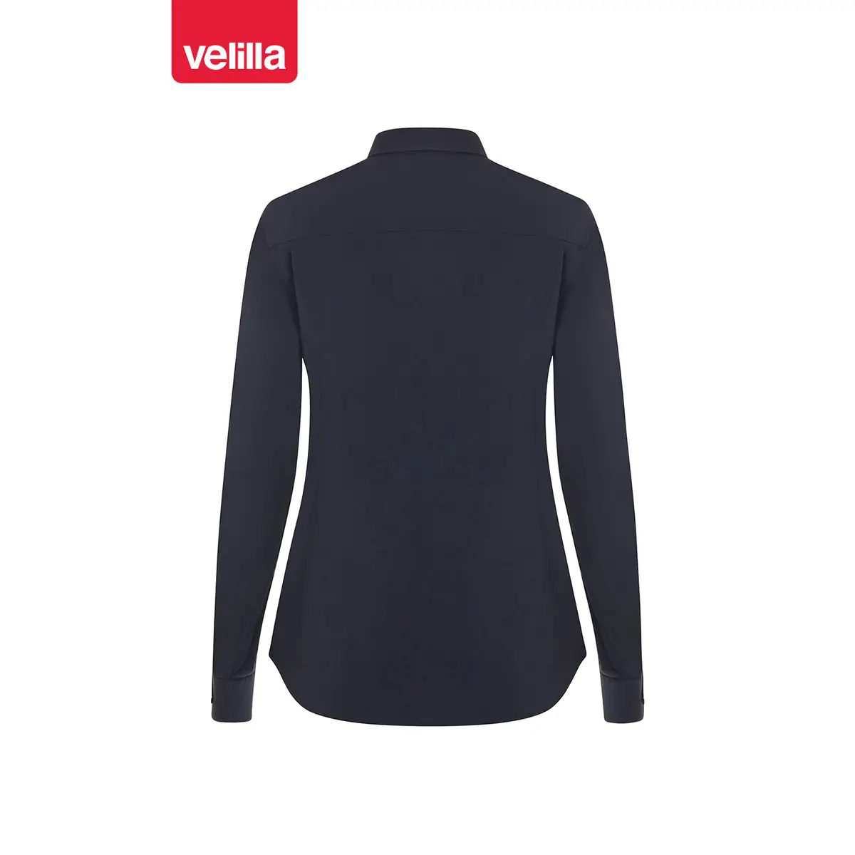 Camisa stretch manga larga mujer Velilla 405019S 22 Camisa stretch manga larga mujer Velilla 405019S Azul navy, vista trasera