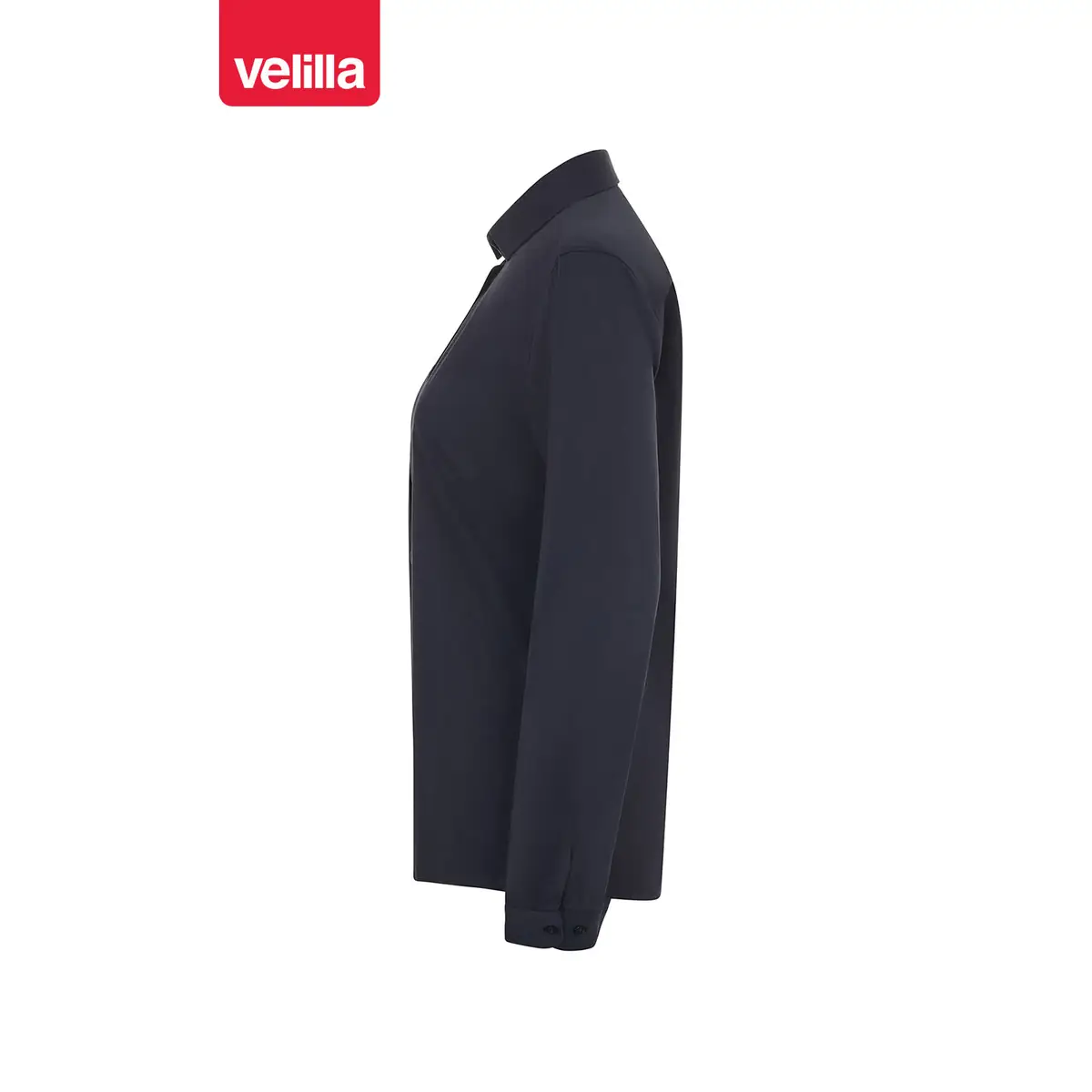 Camisa stretch manga larga mujer Velilla 405019S 21 Camisa stretch manga larga mujer Velilla 405019S Azul navy, vista lateral