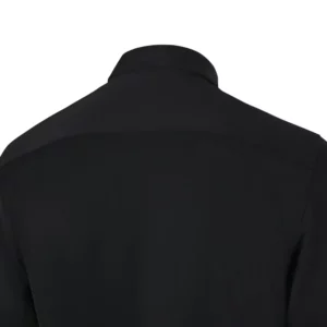 Camisa antiarrugas hombre Velilla 405020S Negro, detalle de canesú de espalda