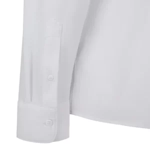 Camisa antiarrugas hombre Velilla 405020S Blanco, detalle de puño con botón