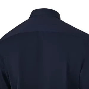 Camisa antiarrugas hombre Velilla 405020S Azul navy, detalle de canesú de espalda