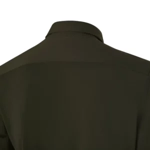 Camisa antiarrugas hombre Velilla 405020S Verde mineral, detalle de canesú de espalda