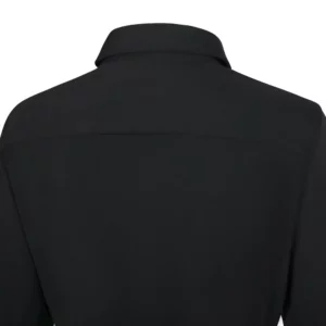 Camisa antiarrugas mujer Velilla 405020SW Negro, detalle de canesú de espalda