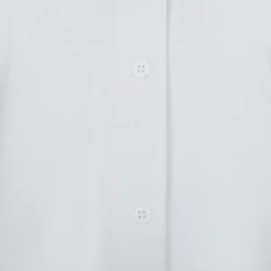 Camisa antiarrugas mujer Velilla 405020SW Blanco, detalle de cierre de botones