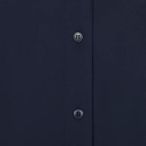 Camisa antiarrugas mujer Velilla 405020SW Azul navy, detalle de cierre de botones