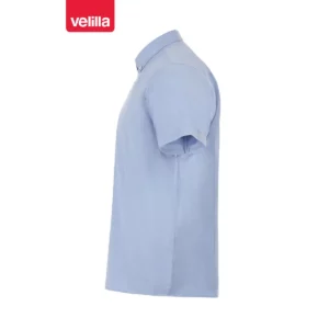 Camisa oxford stretch hombre Velilla 405024S Celeste, vista lateral