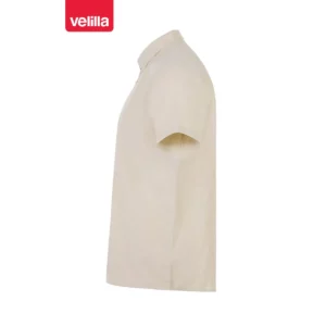 Camisa oxford stretch hombre Velilla 405024S Beige claro, vista lateral