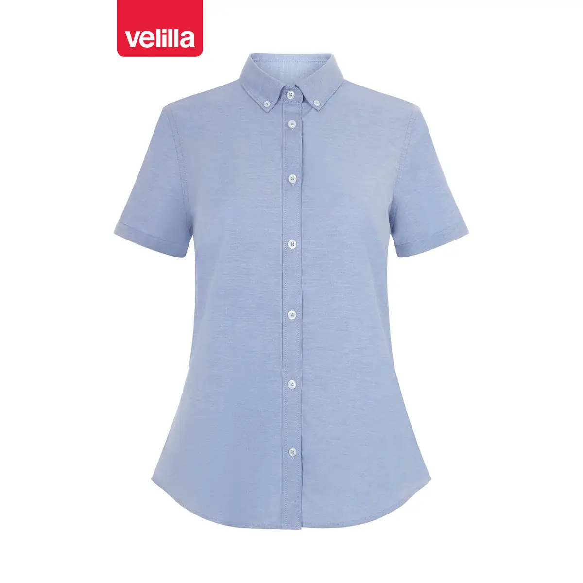 Camisa oxford stretch mujer Velilla 405025S 7 Camisa oxford stretch mujer Velilla 405025S Celeste, vista frontal