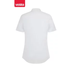 Camisa oxford stretch mujer Velilla 405025S Blanco, vista trasera