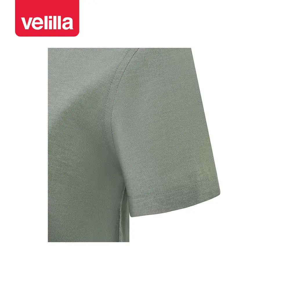 Camisa oxford stretch mujer Velilla 405025S 21 Camisa oxford stretch mujer Velilla 405025S Verde oliva claro, detalle de manga corta