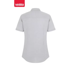 Camisa oxford stretch mujer Velilla 405025S Gris hielo, vista trasera