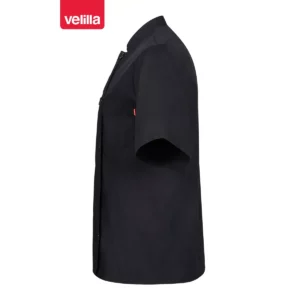 Chaqueta de cocina manga corta Velilla 405201 Negro, vista lateral