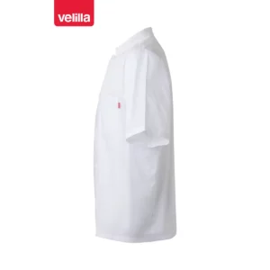 Chaqueta de cocina manga corta Velilla 405201 Blanco, vista lateral
