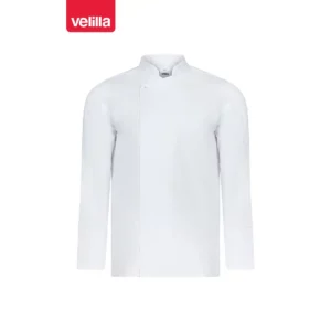 Chaqueta de cocina con cremallera Velilla 405202TC Blanco, vista frontal