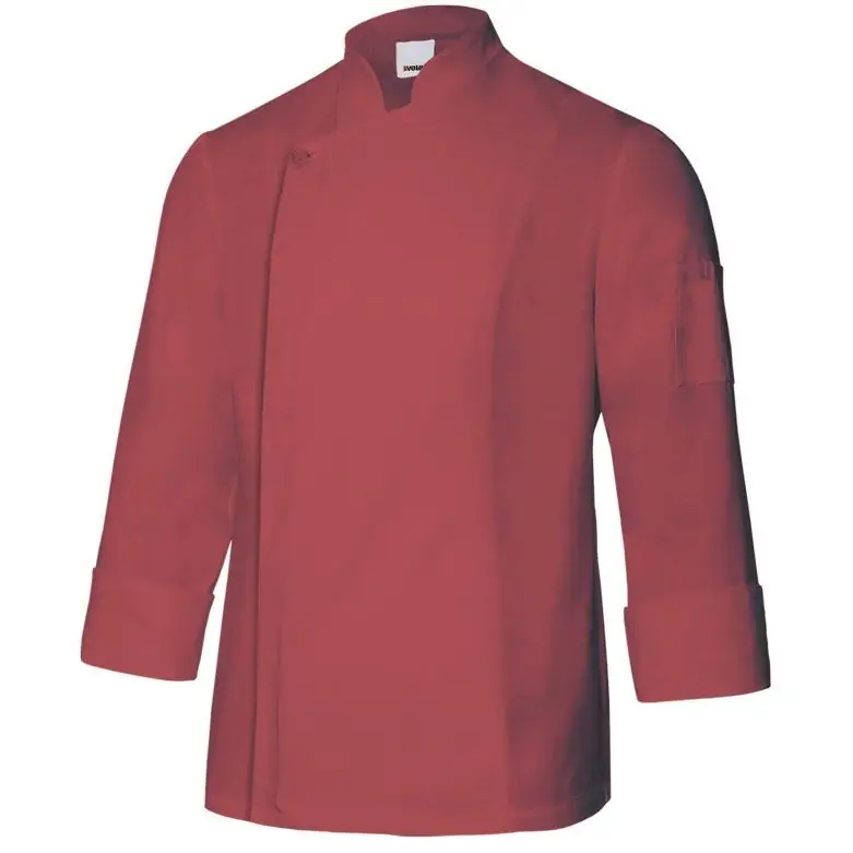 Chaqueta de cocina con cremallera Velilla 405202TC 12 Chaqueta de cocina con cremallera Velilla 405202TC Rojo coral, vista frontal