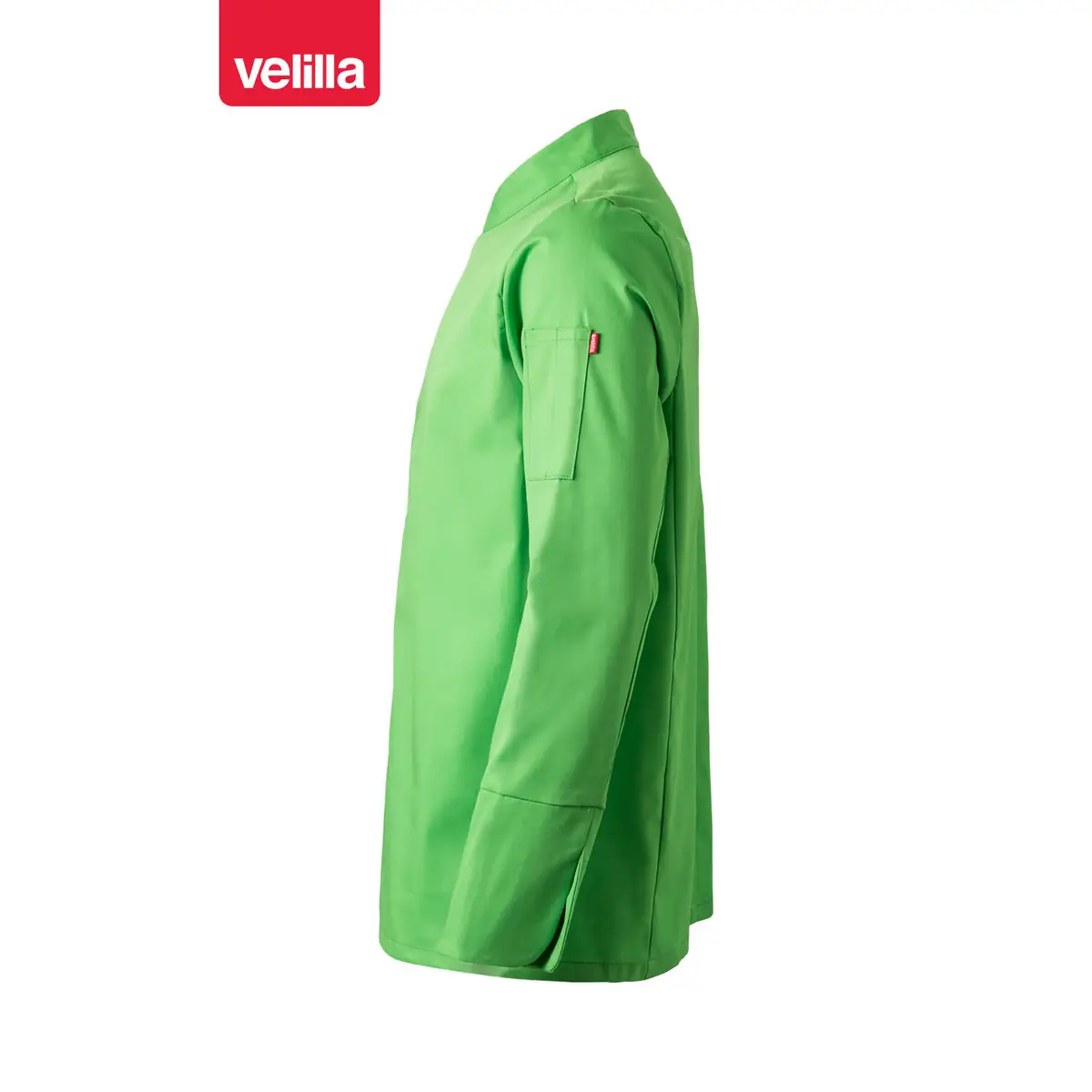 Chaqueta de cocina con cremallera Velilla 405202TC 9 Chaqueta de cocina con cremallera Velilla 405202TC Verde lima, vista lateral