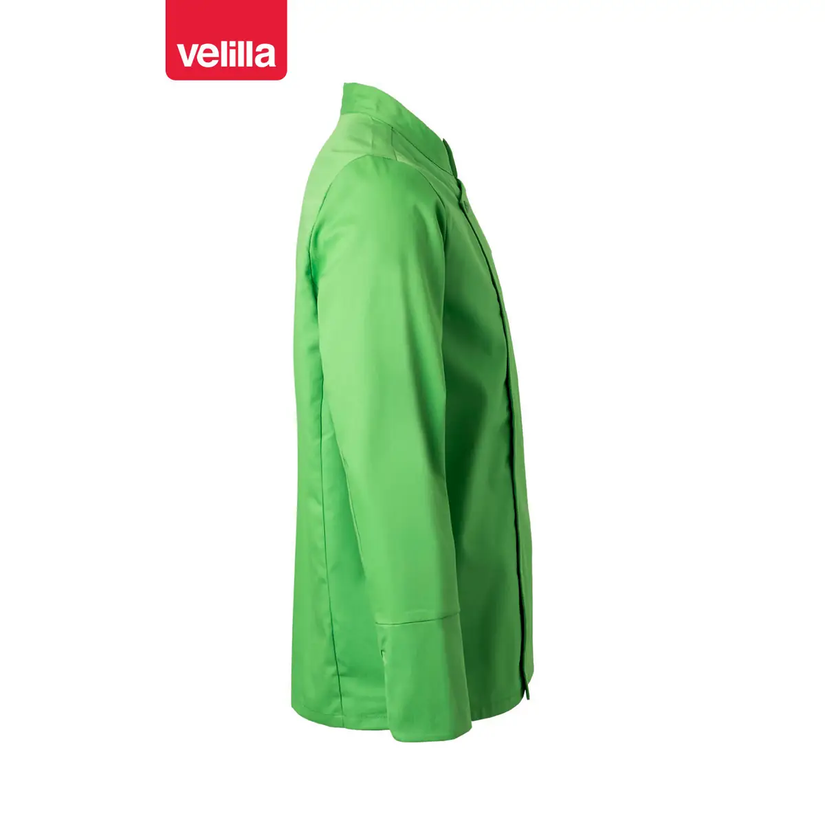 Chaqueta de cocina con cremallera Velilla 405202TC 10 Chaqueta de cocina con cremallera Velilla 405202TC Verde lima, vista lateral opuesto