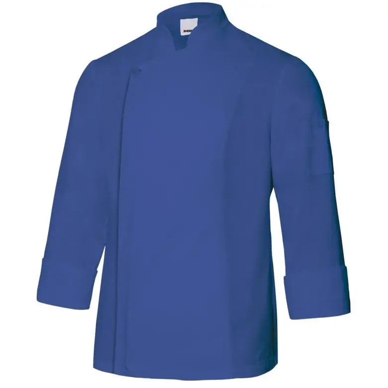 Chaqueta de cocina con cremallera Velilla 405202TC 7 Chaqueta de cocina con cremallera Velilla 405202TC Azul ultramar, vista frontal