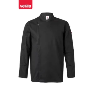 Chaqueta de cocina transpirable Velilla 405204 negro, vista frontal