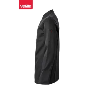 Chaqueta de cocina transpirable Velilla 405204 negro, vista lateral