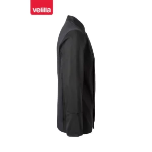 Chaqueta de cocina transpirable Velilla 405204 negro, vista lateral
